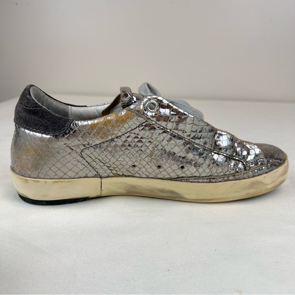 GOLDEN GOOSE Leather Animal Print Sneakers, Size 37 EU - Picture 5 of 15